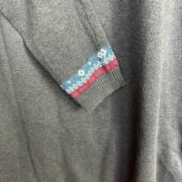 Brakeburn Fair Isle Sweater Dress Size 12 Large Gray - Picture 3 of 6